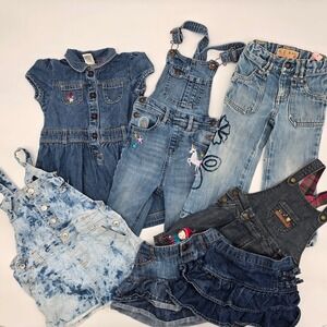 Toddler Girl Denim Bundle - Size 2T-  Mixed Lot of 7